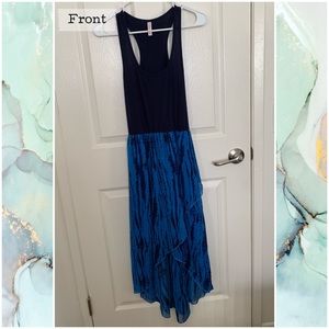 Blue High-Low Dress